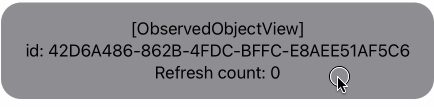 ObservedObjectView single view refresh