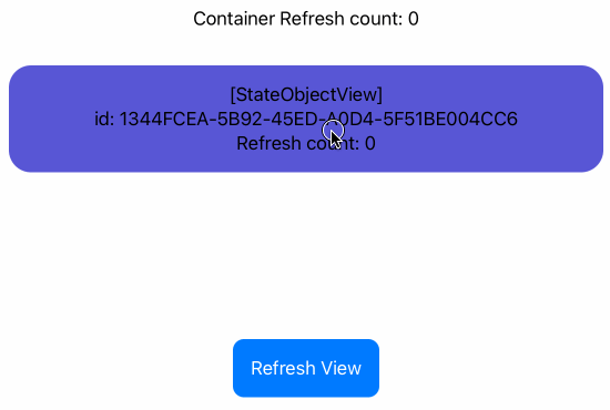 StateObjectView parent view refresh